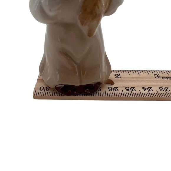 Vintage Ceramic Harvest Girl Figurine Bonnet Bread 5.5" Tall Collectible - Picture 6 of 8